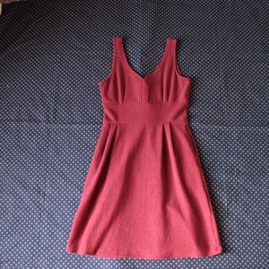 Maison Jules Burgundy Fit and Flare Dress